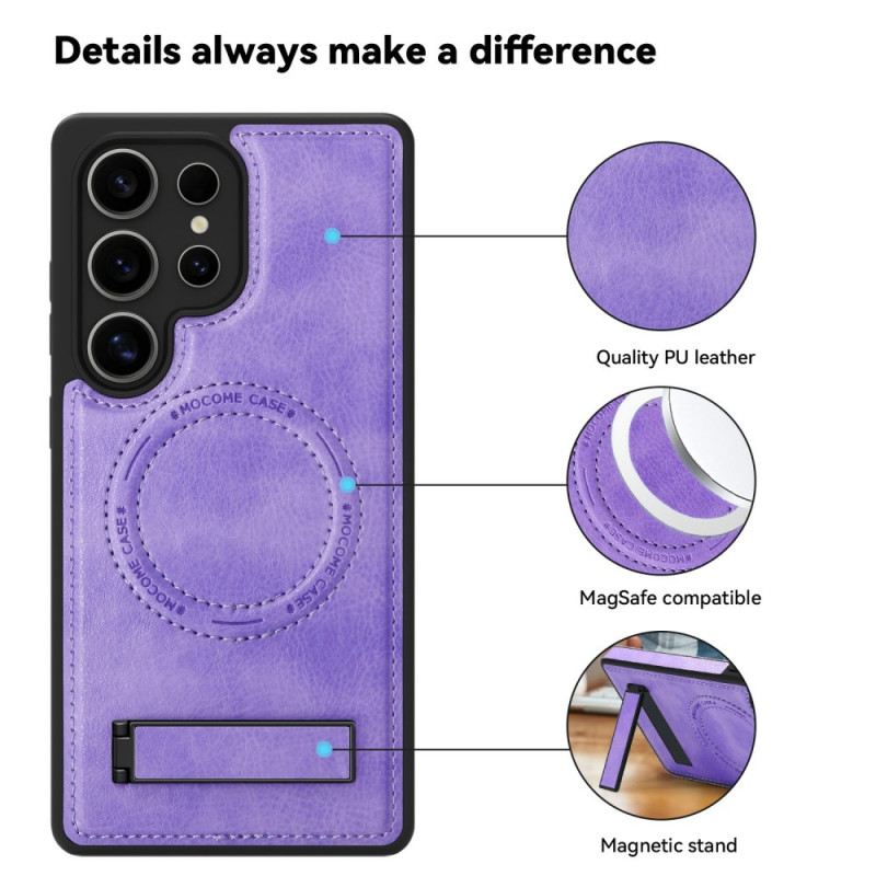 Mobiltelefon Tokok Samsung Galaxy S25 Ultra 5g Bőrhatású Magsafe-fel Kompatibilis