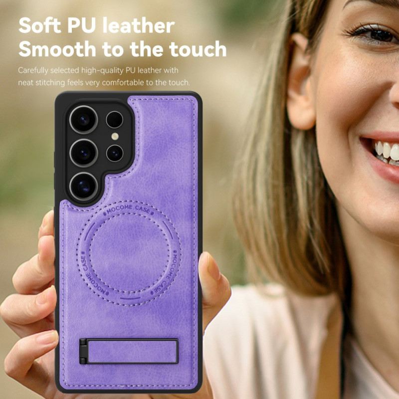 Mobiltelefon Tokok Samsung Galaxy S25 Ultra 5g Bőrhatású Magsafe-fel Kompatibilis