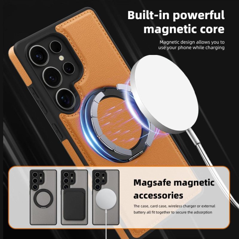 Mobiltelefon Tokok Samsung Galaxy S25 Ultra 5g Mágneses Forgó Állvánnyal