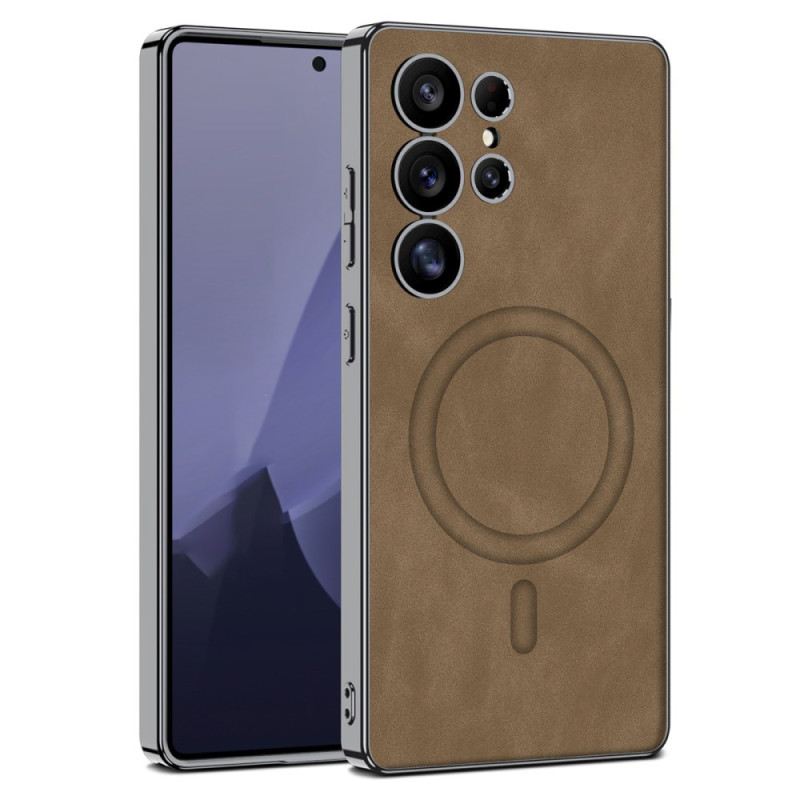 Mobiltelefon Tokok Samsung Galaxy S25 Ultra 5g Matt Műbőr Magsafe-fel Kompatibilis