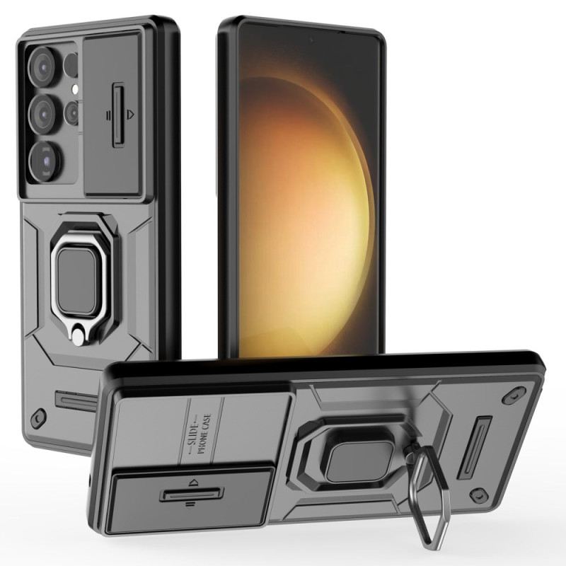Mobiltelefon Tokok Samsung Galaxy S25 Ultra 5g Tartós Gyűrű Lencsevédővel