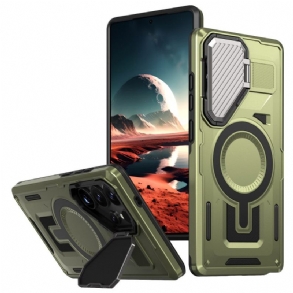 Telefontok Samsung Galaxy S25 Ultra 5g Fémes Hatású Lencsevédővel És Állvánnyal