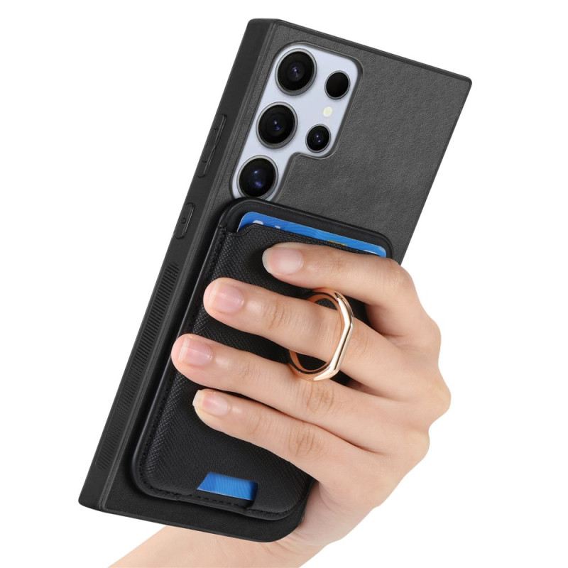 Tok Samsung Galaxy S25 Ultra 5g Levehető Mágneses Kártyatartó És Állvány