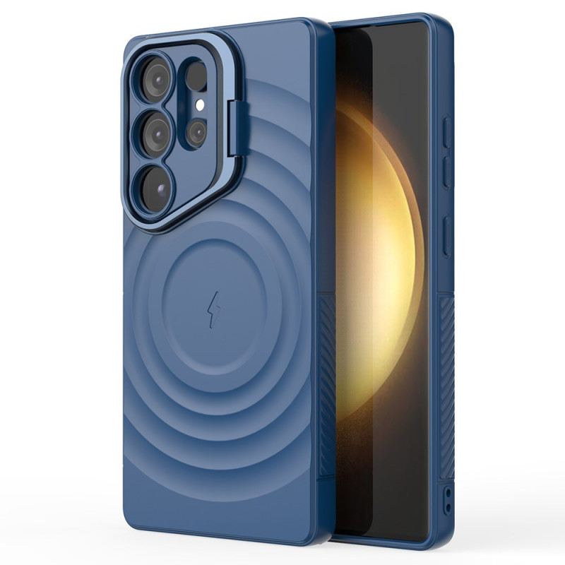 Tok Samsung Galaxy S25 Ultra 5g Magsafe Kompatibilis Hullámos Kialakítás Állvánnyal