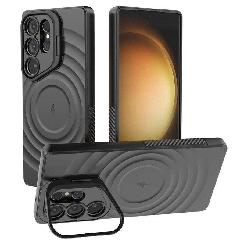 Tok Samsung Galaxy S25 Ultra 5g Magsafe Kompatibilis Hullámos Kialakítás Állvánnyal