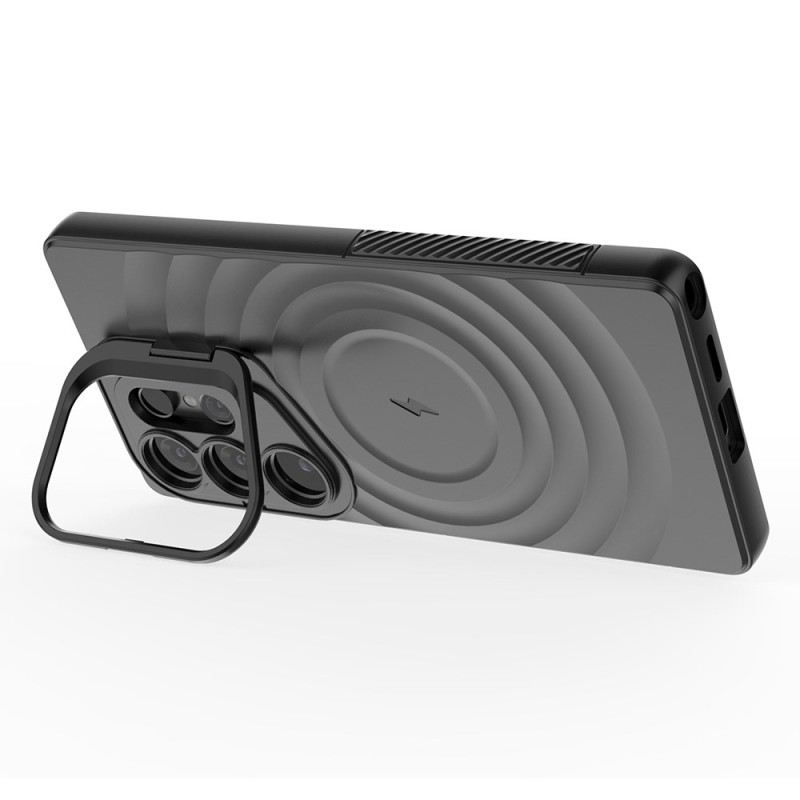 Tok Samsung Galaxy S25 Ultra 5g Magsafe Kompatibilis Hullámos Kialakítás Állvánnyal