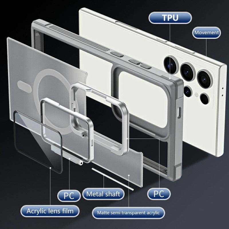 Tok Samsung Galaxy S25 Ultra 5g Magsafe Kompatibilis Matt Ujjlenyomat-taszító Kialakítás Állvánnyal