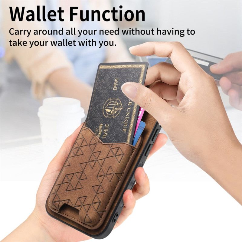 Tok Samsung Galaxy S25 Ultra 5g Nyomott Mintás Kártyatartó És Állvány