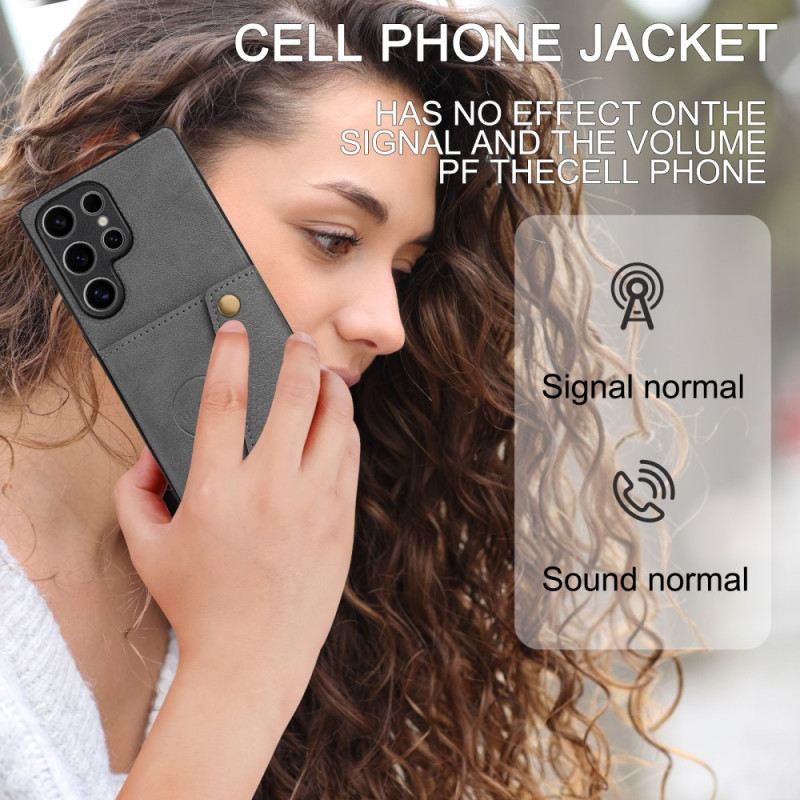 Tok Samsung Galaxy S25 Ultra 5g Retro Stílusú Kártyatartó