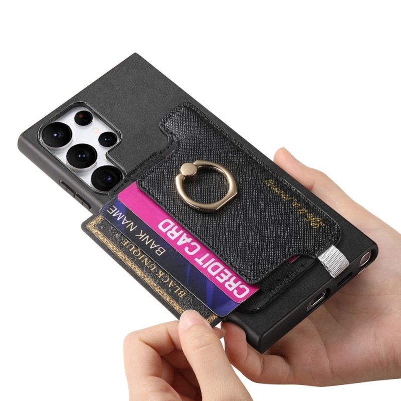 Tok Samsung Galaxy S25 Ultra 5g Velúr Stílusú Levehető Kártyatartó