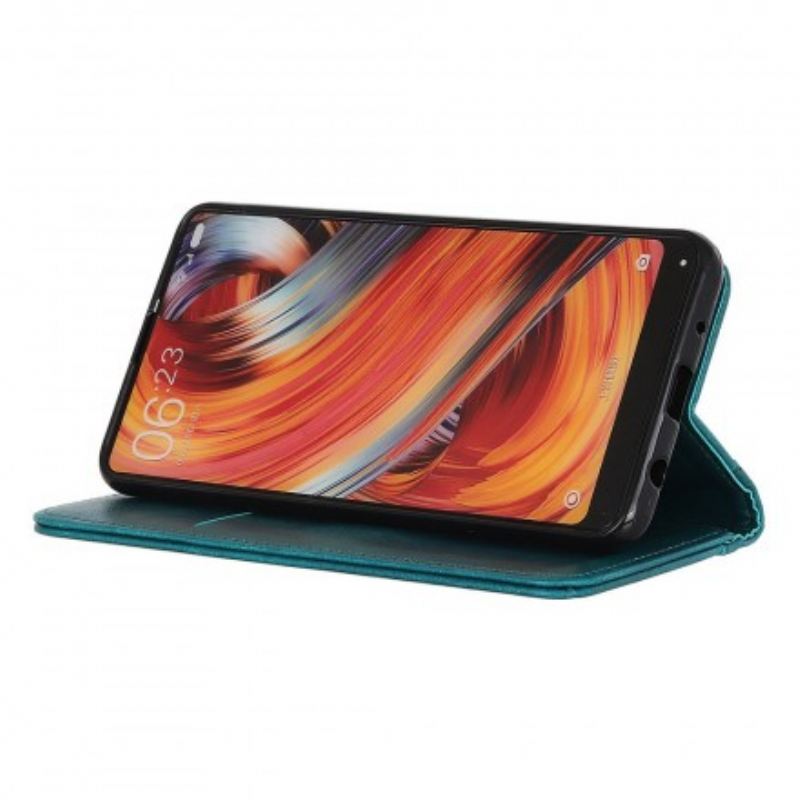 Fliptok Samsung Galaxy A40 Bőrtok Hasított Bőr Változat