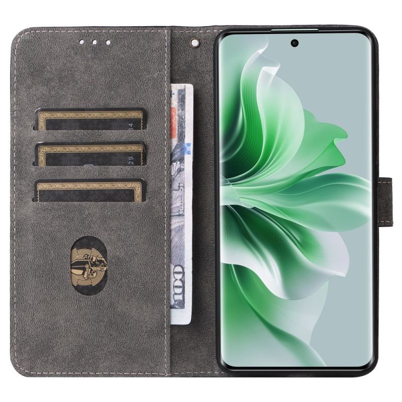 Bőrtok Oppo Reno 11 5g Pénztárca Rfid-blokkolással