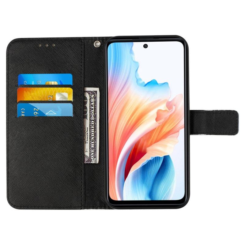Bőrtok Oppo Reno 11 5g Virágos Koponya