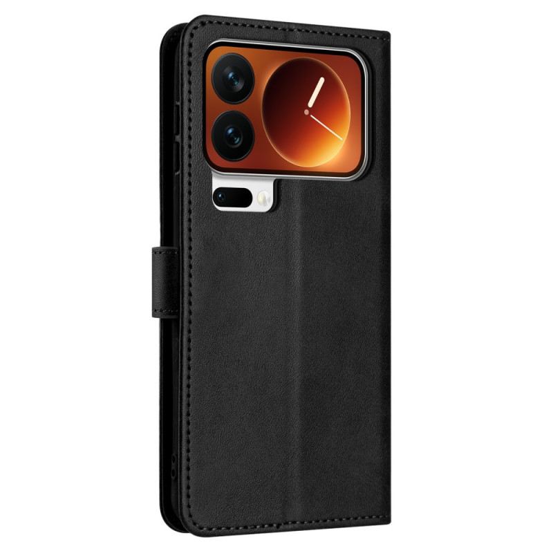 Bőrtok Xiaomi 17 Pro Bőrhatású Nyakpánttal