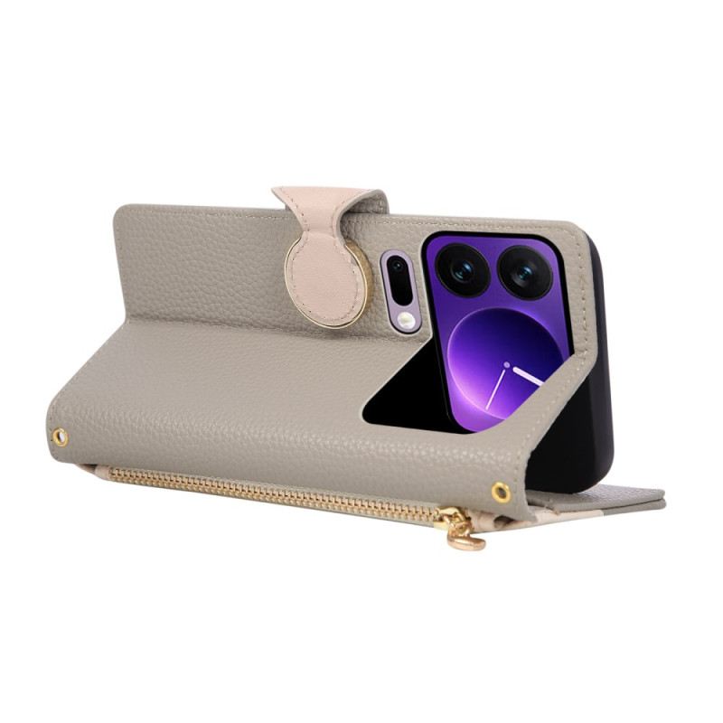 Bőrtok Xiaomi 17 Pro Cipzáras Pénztárca