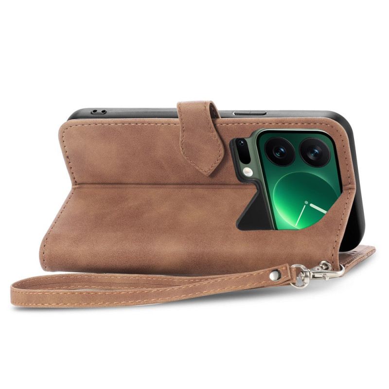 Bőrtok Xiaomi 17 Pro Csipkemintás Pénztárca