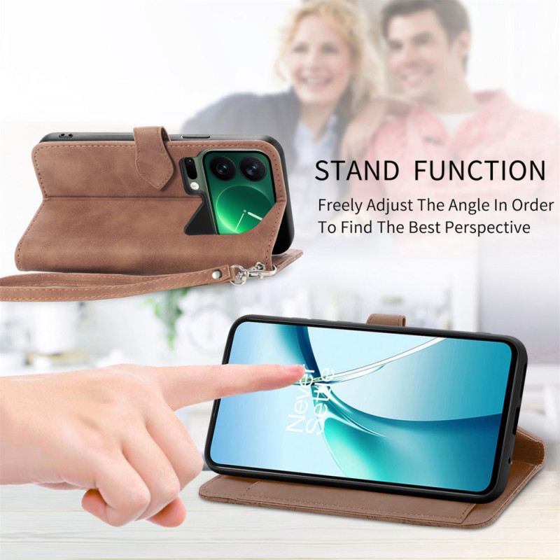 Bőrtok Xiaomi 17 Pro Csipkemintás Pénztárca