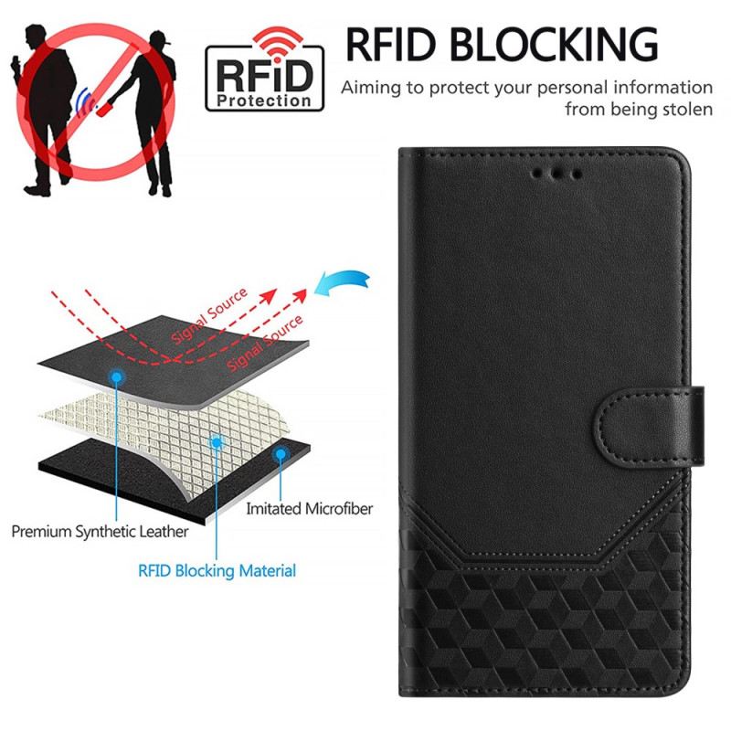 Bőrtok Xiaomi 17 Pro Rfid-blokkoló És Méhsejtmintás