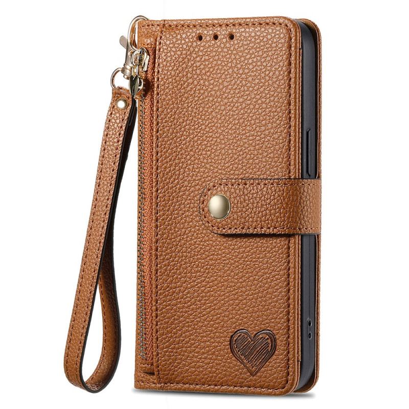 Bőrtok Xiaomi 17 Pro Rfid Blokkoló Szívminta