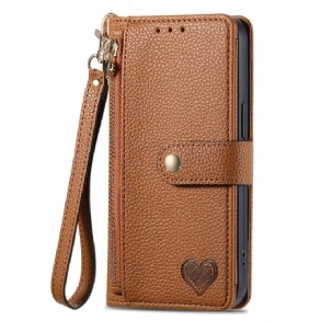 Bőrtok Xiaomi 17 Pro Rfid Blokkoló Szívminta