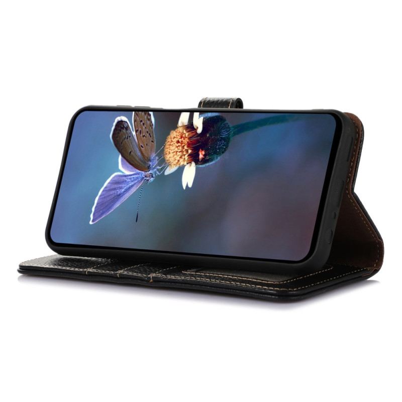 Bőrtok Xiaomi 17 Pro Valódi Bőr Rfid-blokkolással