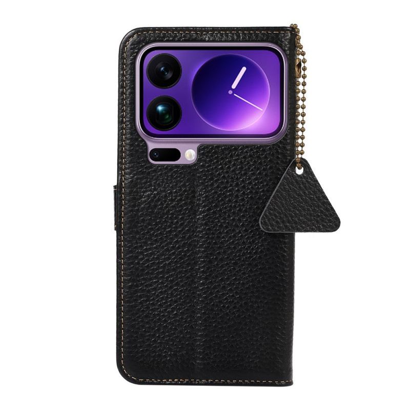 Bőrtok Xiaomi 17 Pro Valódi Bőr Rfid-blokkolással