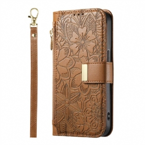 Bőrtok Xiaomi 17 Pro Virág- És Levélminta