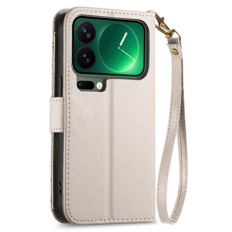 Bőrtok Xiaomi 17 Pro Virág- És Levélminta