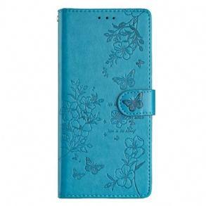 Bőrtok Xiaomi 17 Pro Virágminta