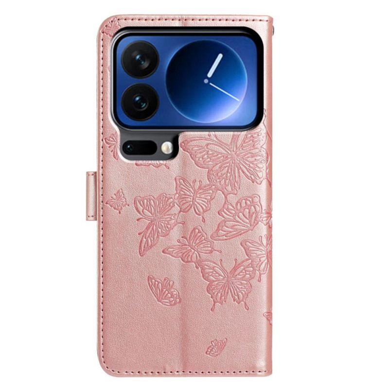 Fliptok Xiaomi 17 Pro Gravírozott Pillangók