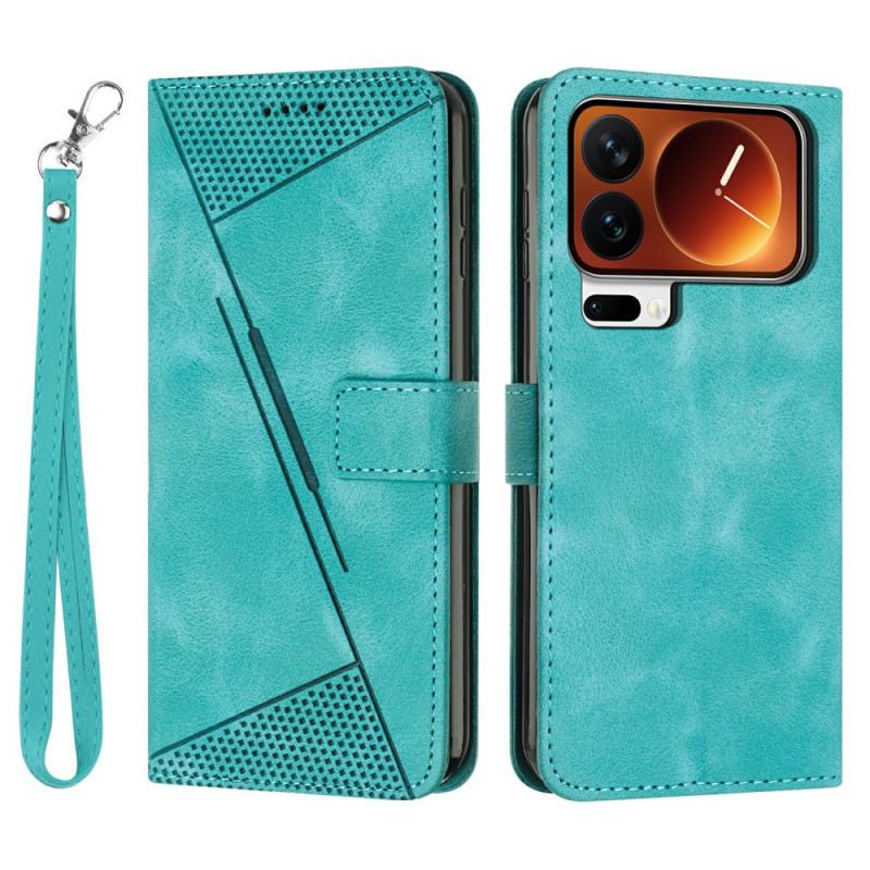 Fliptok Xiaomi 17 Pro Háromszög Mintázat És Pánt