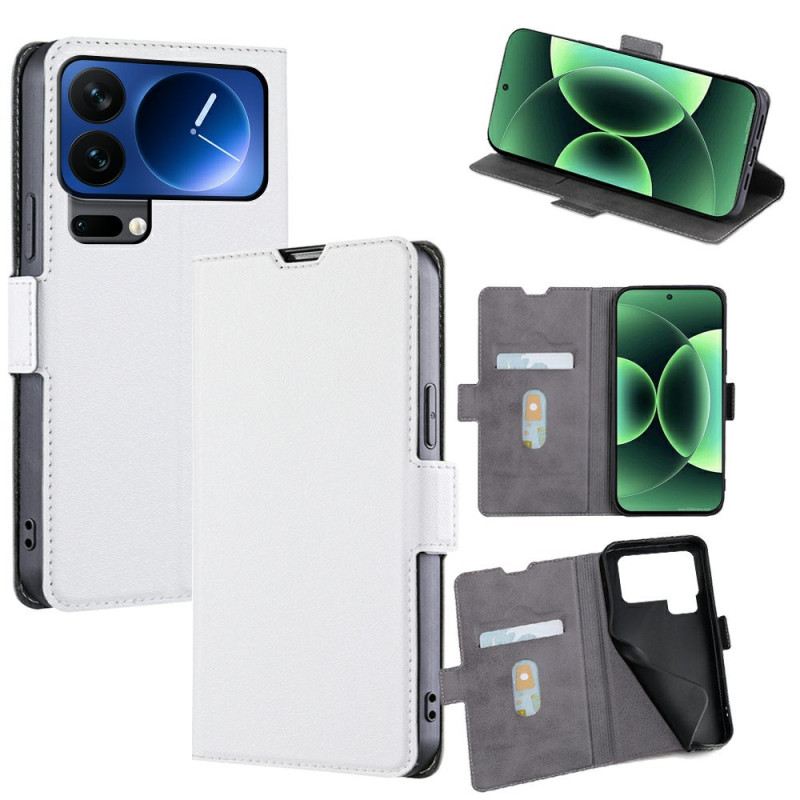 Fliptok Xiaomi 17 Pro Műbőr Dupla Csattal