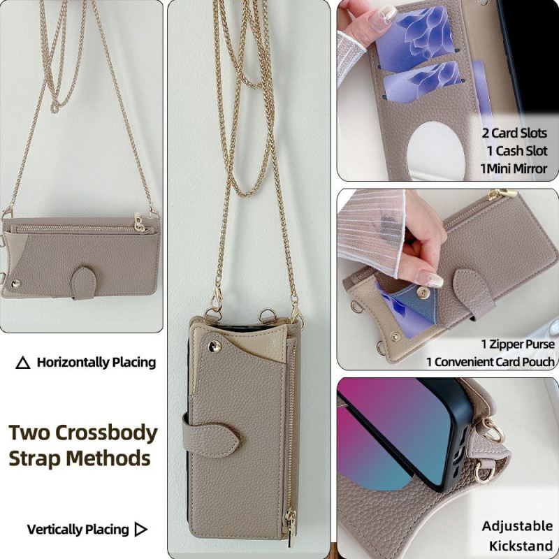 Fliptok Xiaomi 17 Pro Pénztárca Lánccal