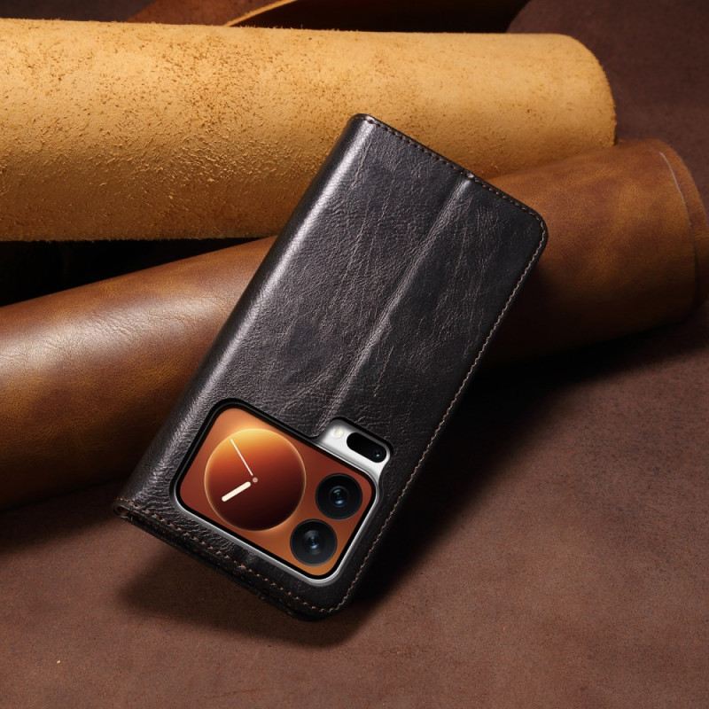 Fliptok Xiaomi 17 Pro Viaszos Műbőr