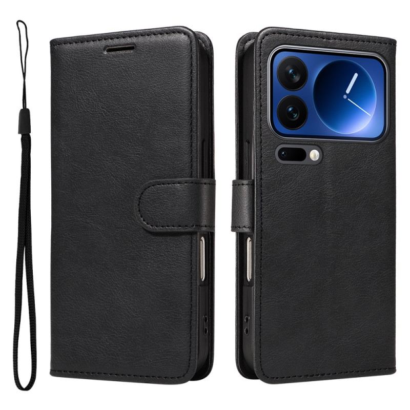 Kinyitható Bőrtok Xiaomi 17 Pro Egyszínű Bőrhatású