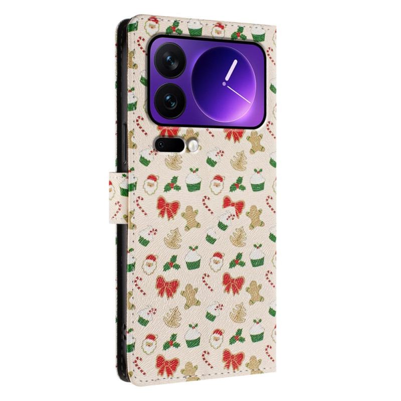 Kinyitható Bőrtok Xiaomi 17 Pro Karácsonyi