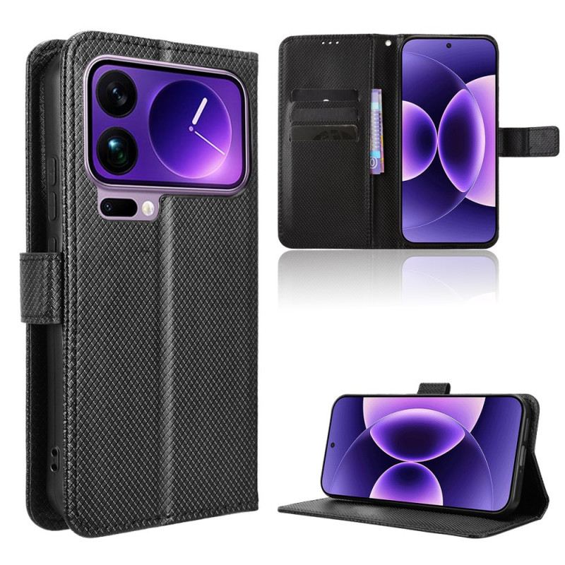 Kinyitható Tokok Xiaomi 17 Pro Texturált Műbőr