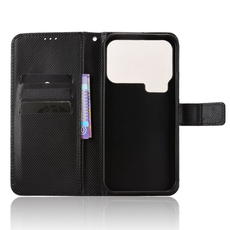 Kinyitható Tokok Xiaomi 17 Pro Texturált Műbőr