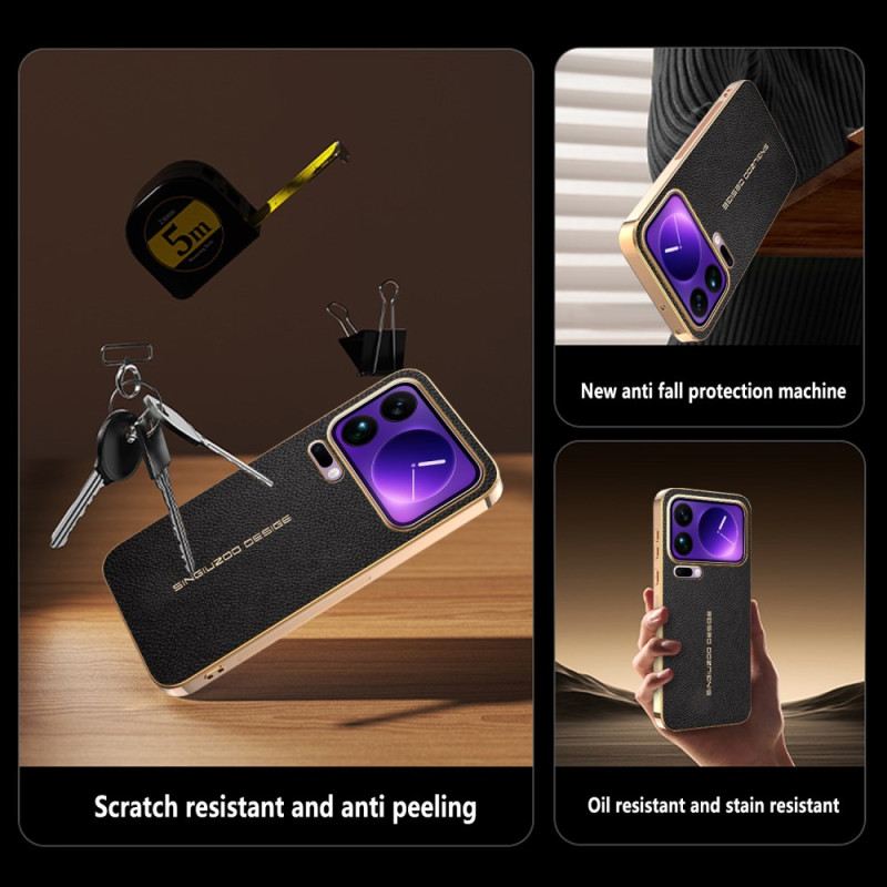 Mobiltelefon Tokok Xiaomi 17 Pro Karcálló Licsi Textúra