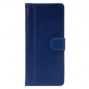 Fliptok / Bőrtok Xiaomi Redmi Note 10 Pro Fényes És Látható Varratok