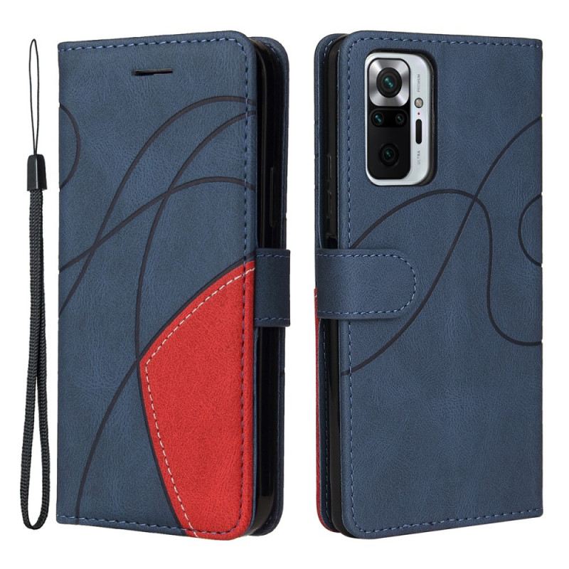 Fliptok / Bőrtok Xiaomi Redmi Note 10 Pro Kéttónusú Signature Műbőr