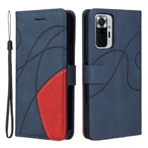 Fliptok / Bőrtok Xiaomi Redmi Note 10 Pro Kéttónusú Signature Műbőr