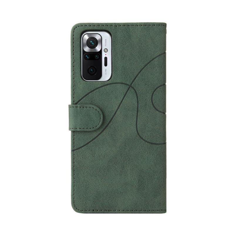 Fliptok / Bőrtok Xiaomi Redmi Note 10 Pro Kéttónusú Signature Műbőr
