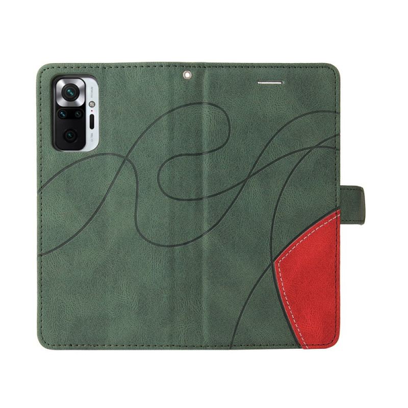 Fliptok / Bőrtok Xiaomi Redmi Note 10 Pro Kéttónusú Signature Műbőr
