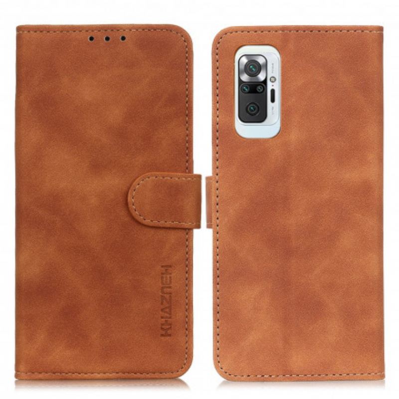 Fliptok / Bőrtok Xiaomi Redmi Note 10 Pro Khazneh Vintage Bőr Hatás
