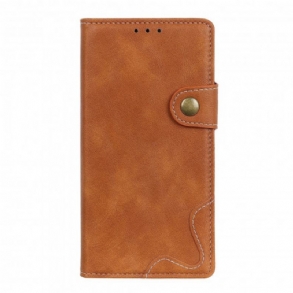 Fliptok / Bőrtok Xiaomi Redmi Note 10 Pro Művészi Varrás Gomb