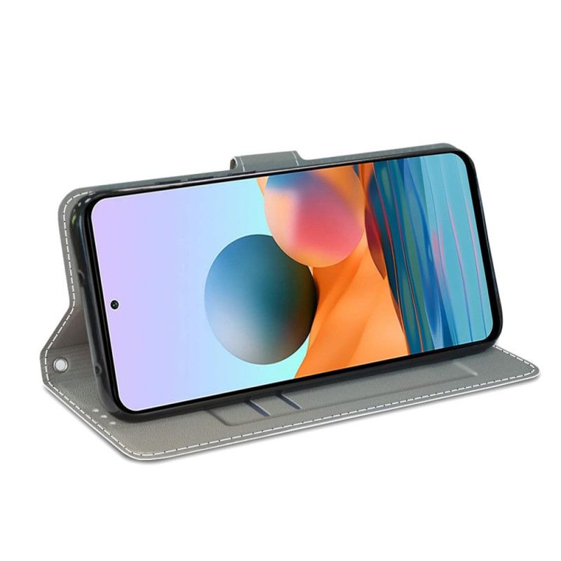 Fliptok / Bőrtok Xiaomi Redmi Note 10 Pro szíjjal Strap Roses