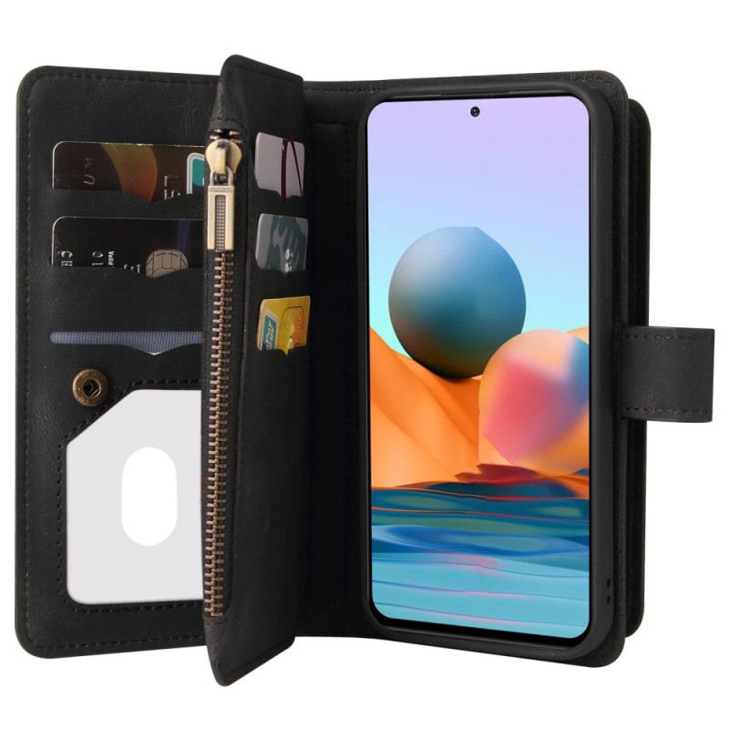 Fliptok / Bőrtok Xiaomi Redmi Note 10 Pro Többfunkciós Kártyatartó