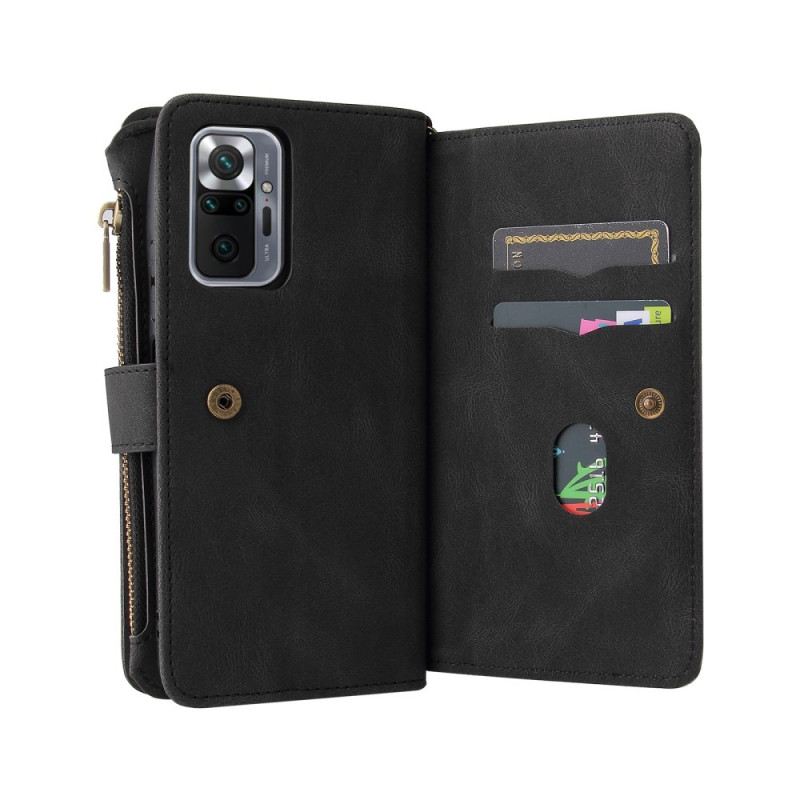 Fliptok / Bőrtok Xiaomi Redmi Note 10 Pro Többfunkciós Kártyatartó
