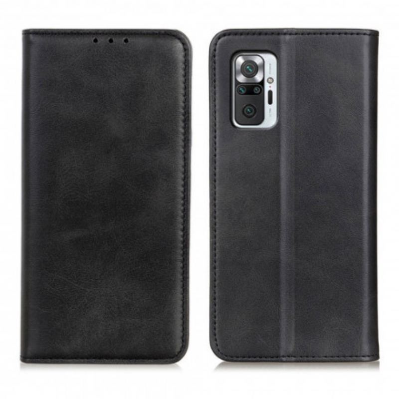 Fliptok Xiaomi Redmi Note 10 Pro Bőrtok Hasított Bőr